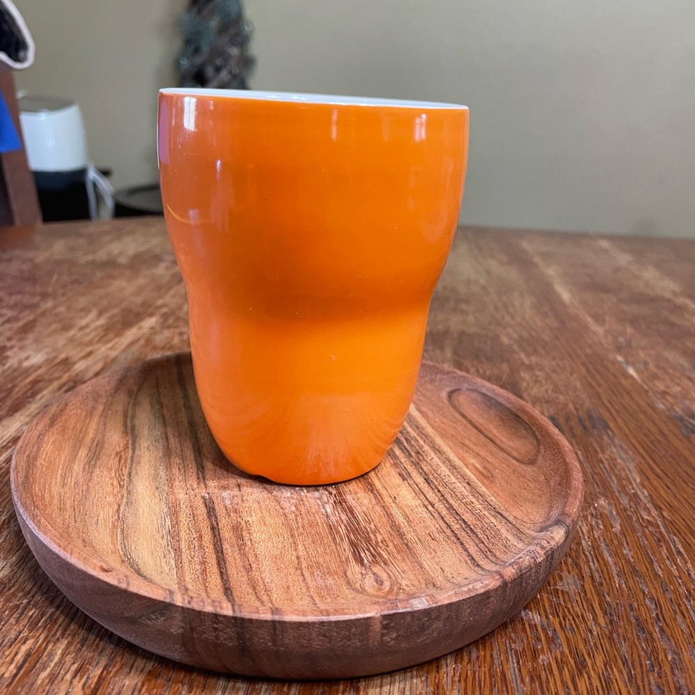 Starbucks by Aida Orange Ceramic mug 2008 | Rare Euro Collab